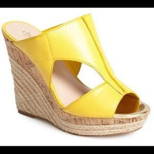 NWT and box Charles David yellow sandals